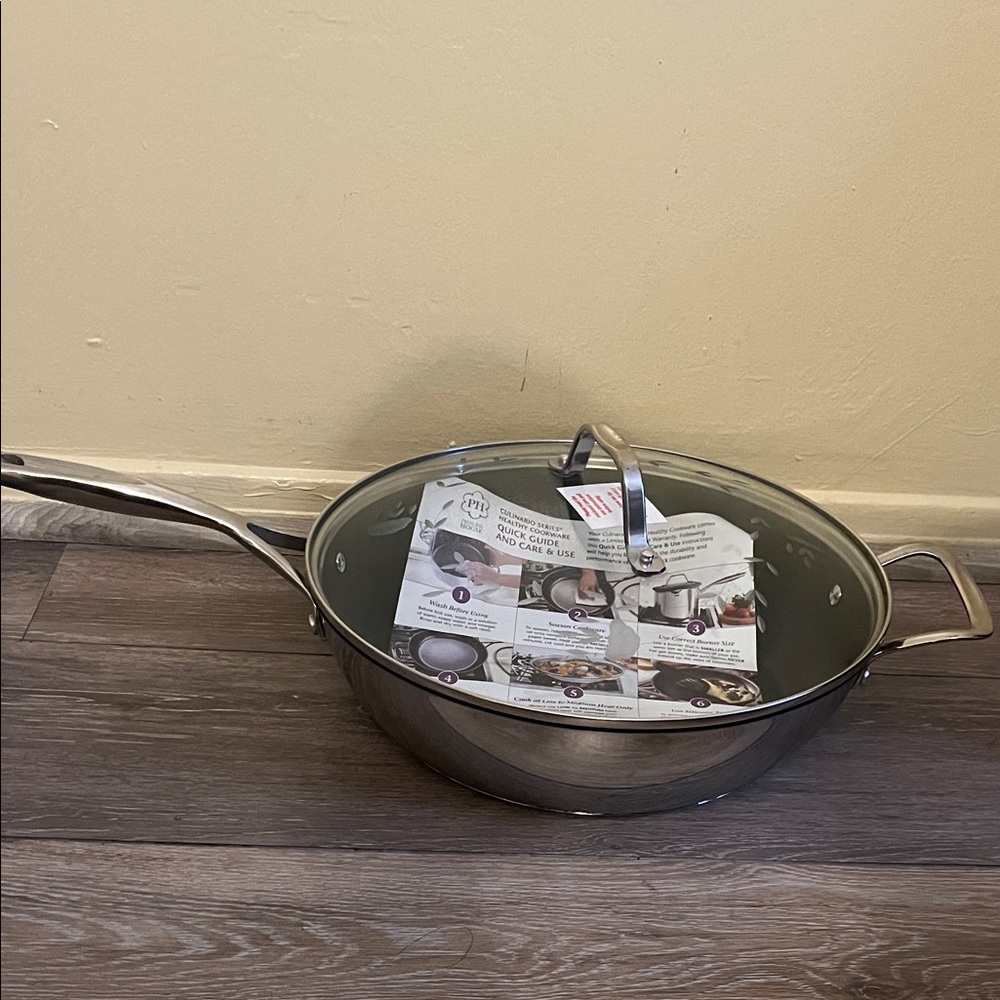 Princess House, Stainless Steel Sauté Pan with Lid